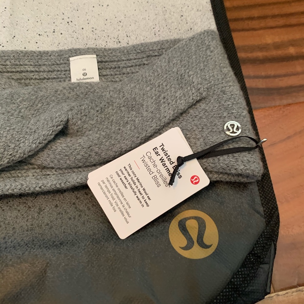 New Lululemon twisted ear warmer heather gray - Picture 2 of 8